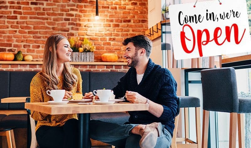 Restaurants/Cafés ab Montag geöffnet