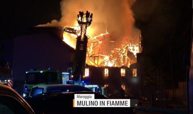 Moulin Maroggia la proie des flammes