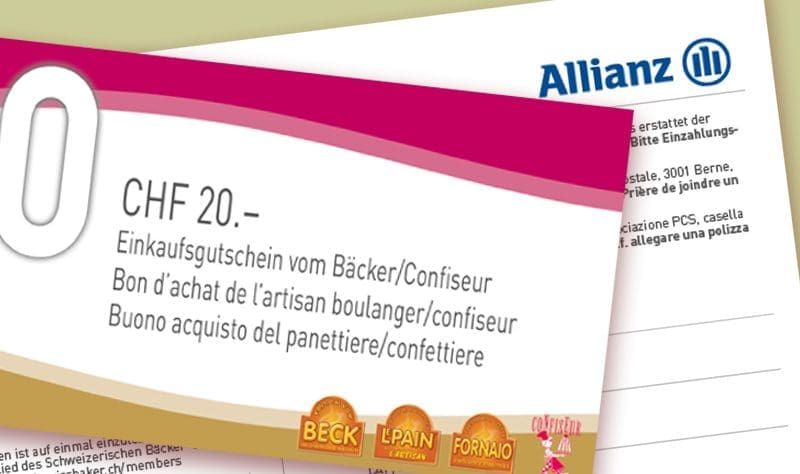 Die Allianz Suisse verschenkt 3900 Branchengutscheine
