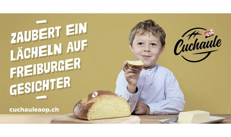 Die Cuchaule AOP auf Bussen und Plakaten