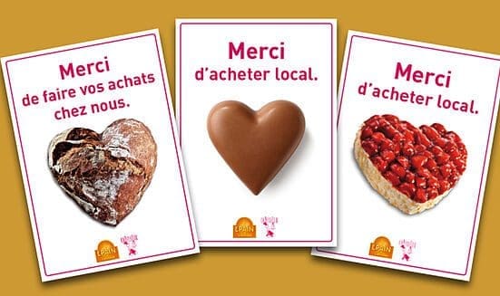 Acheter local – affiches de remerciement