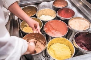 Des créations de glace artisanales