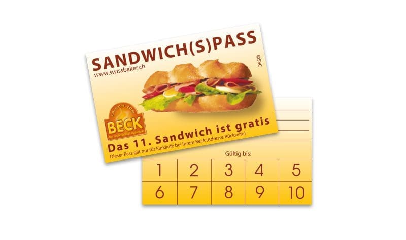 Kundenkarten, Sandwichpass (100 Stk.)