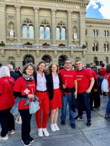 Überraschungsfeier auf dem Bundesplatz